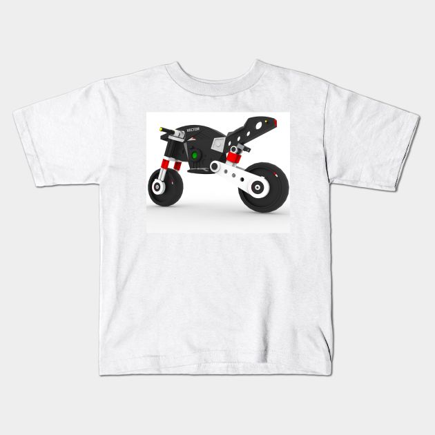 Motorcycle Vector Kids T-Shirt by Rizaldiuk